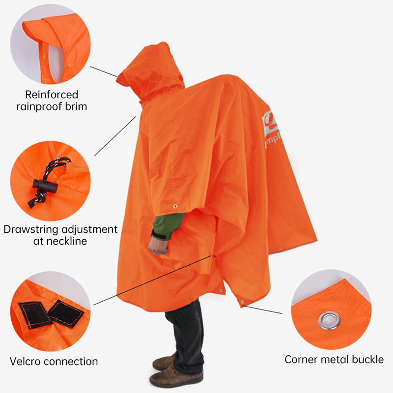 3 In 1 Waterproof Raincoat Lig - Camping Rain Poncho recension och pris