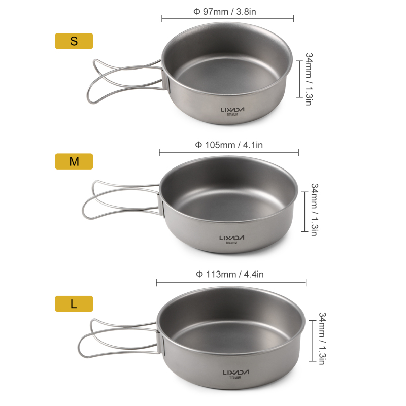Lixada Titanium Bowls Ultralig - Outdoor Camping Dining Set recension och pris