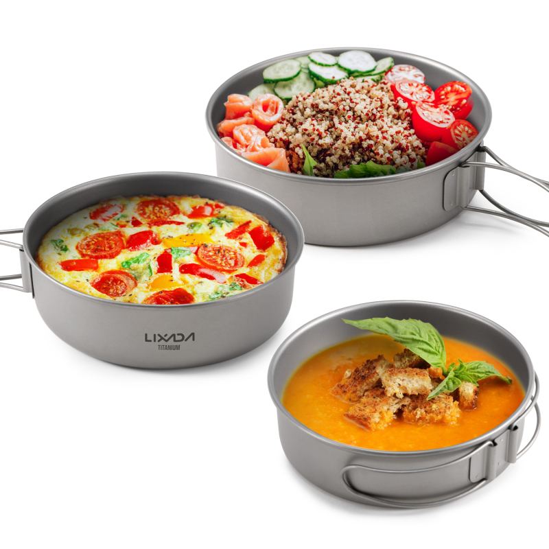 Lixada Titanium Bowls Ultralig - Outdoor Camping Dining Set recension och pris