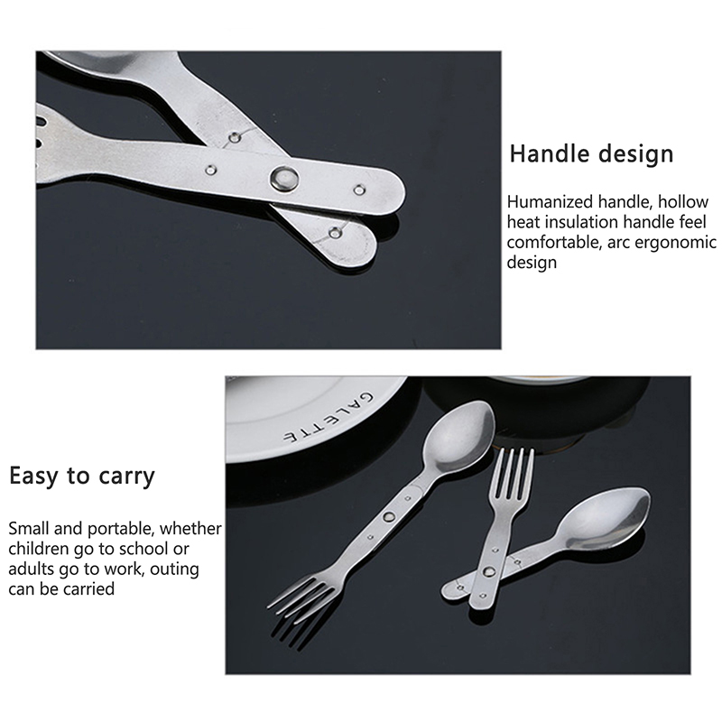 2-in-1 Fork Dessert Spoon Cutl - Outdoor Camping Dining Set recension och pris